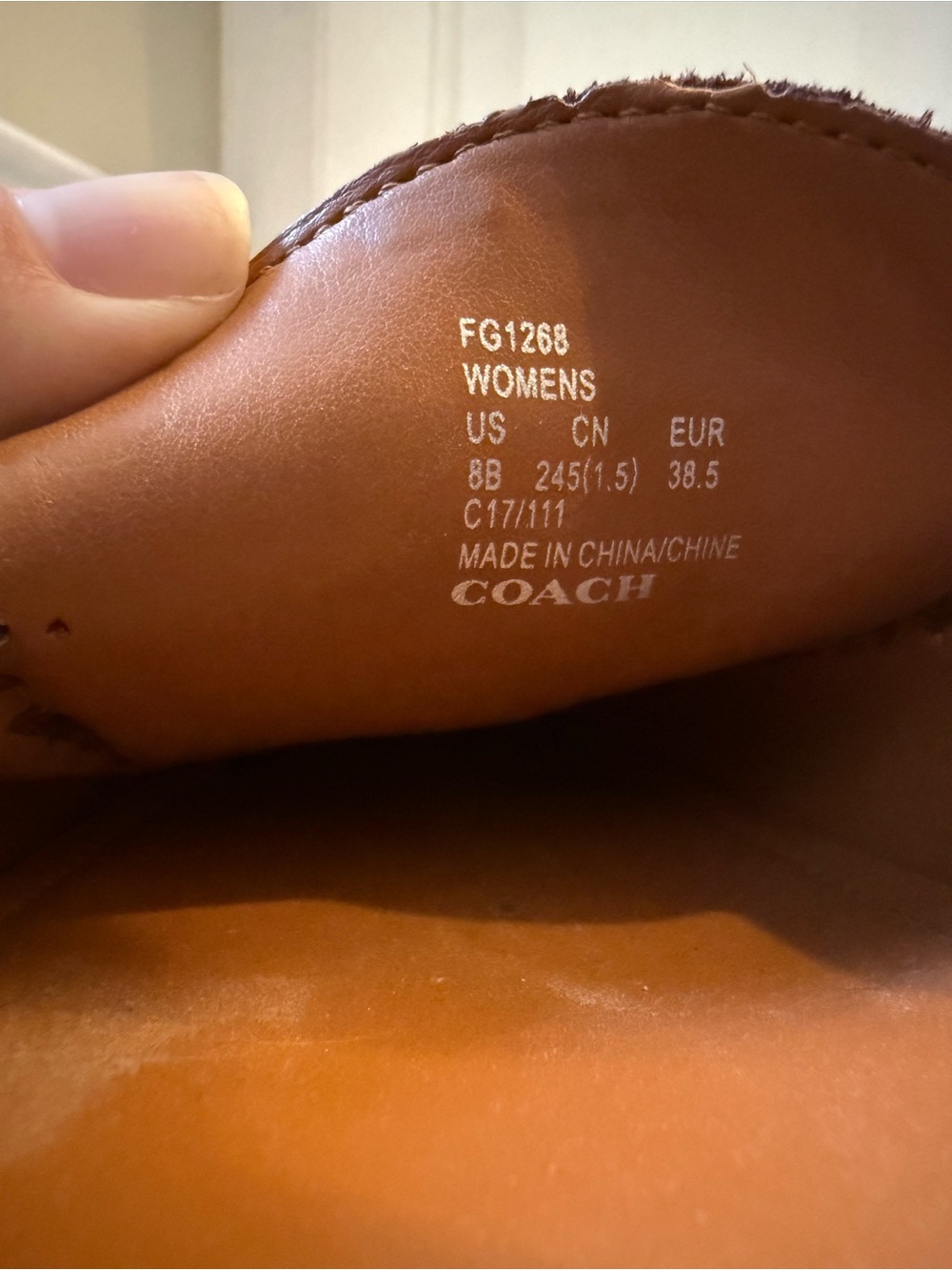 Coach Women's Burgundy Leather Penny Loafers - Picture 5 of 5